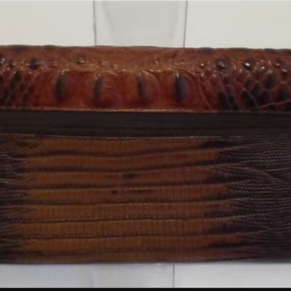 Brahmin Vintage Melbourne Trifold Checkbook Wallet GUC - Picture 3 of 11